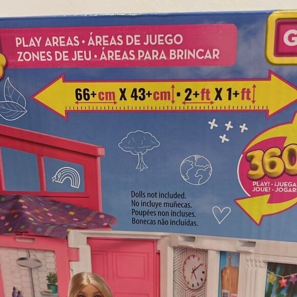 Barbie Getaway House Playset with 4 Play Areas and Pink - Picture 6 of 12